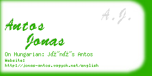 antos jonas business card